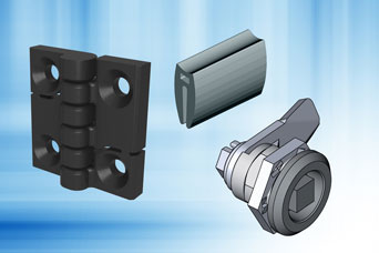 EMKA hardware package for small housings and boxes for electrical or electronic equipment