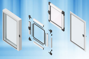 EMKA 1200 program Aluminium Windows for vision, for mounting, for protection