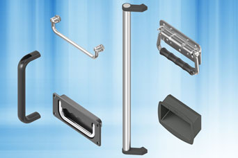 EMKA Handles for lifting panels or cases, opening doors and drawers, carrying instruments, manufacturing trollies and wheeled units, operating guards or sliding doors